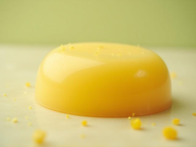 Solid Volumizing Citrus Shampoo Bar, unpackaged and ready for use.